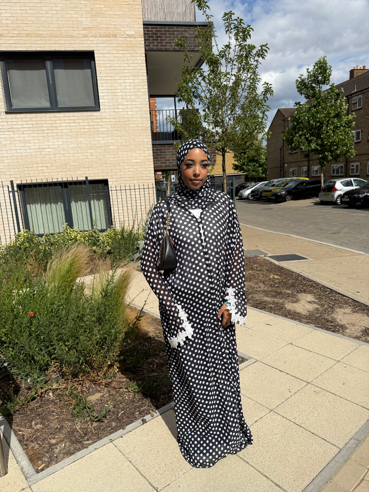 Polka dot Abaya