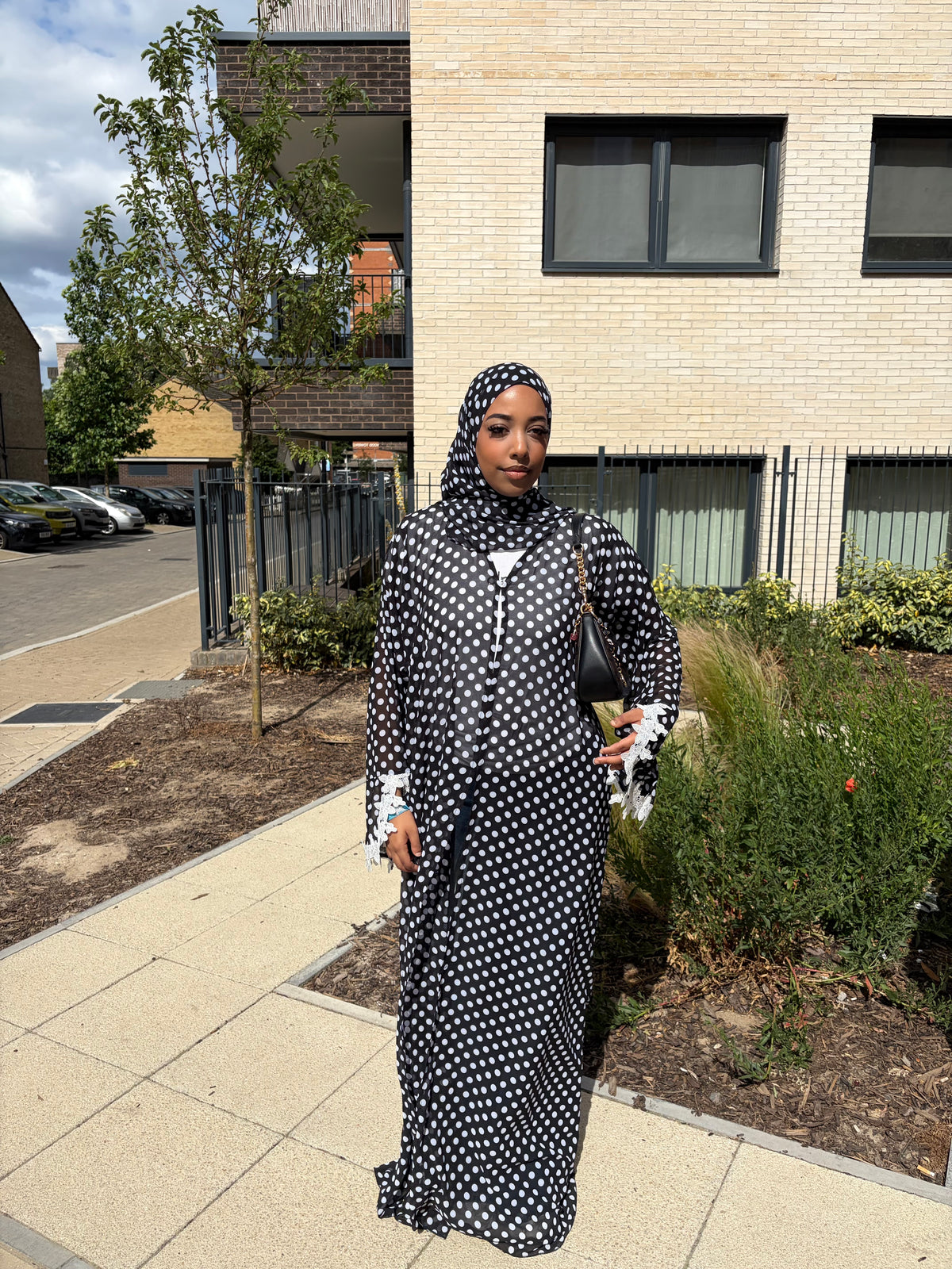 Polka dot Abaya