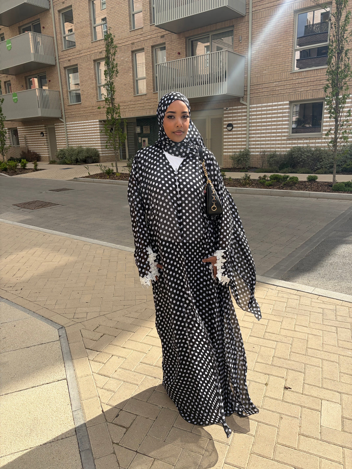 Polka dot Abaya