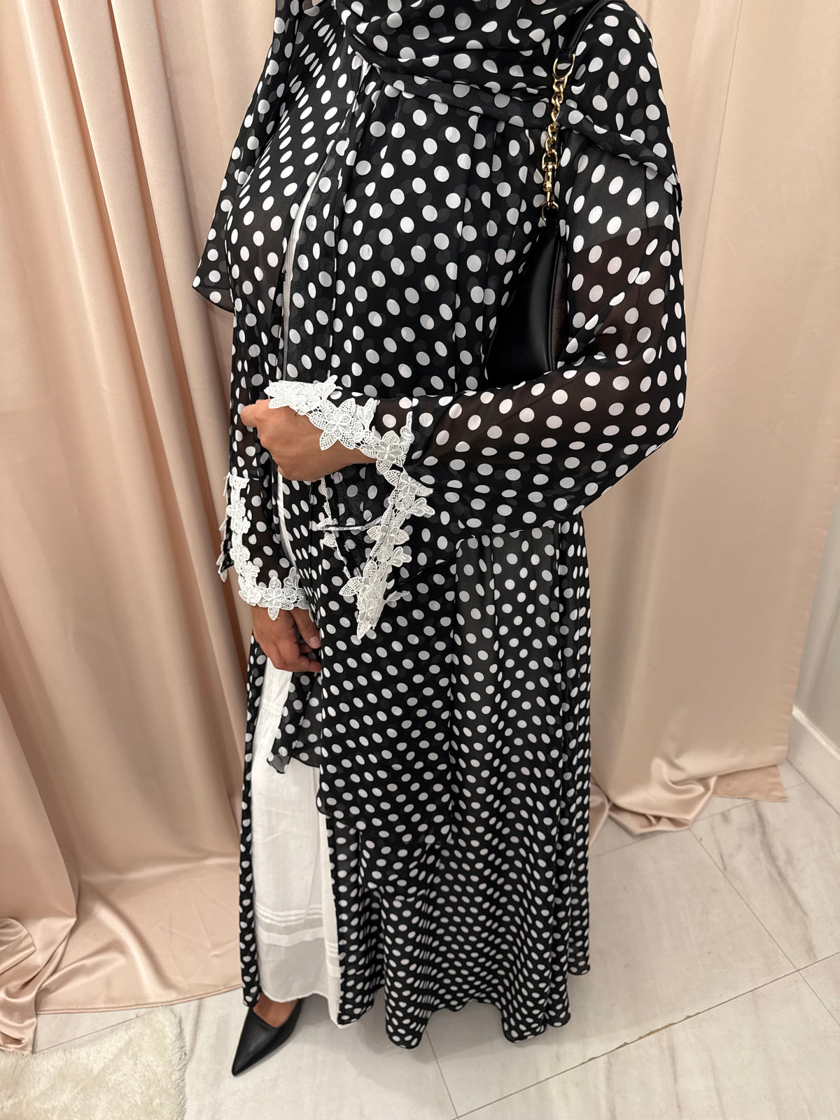 Polka dot Abaya