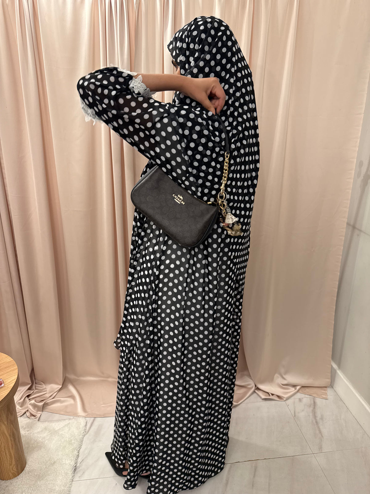 Polka dot Abaya