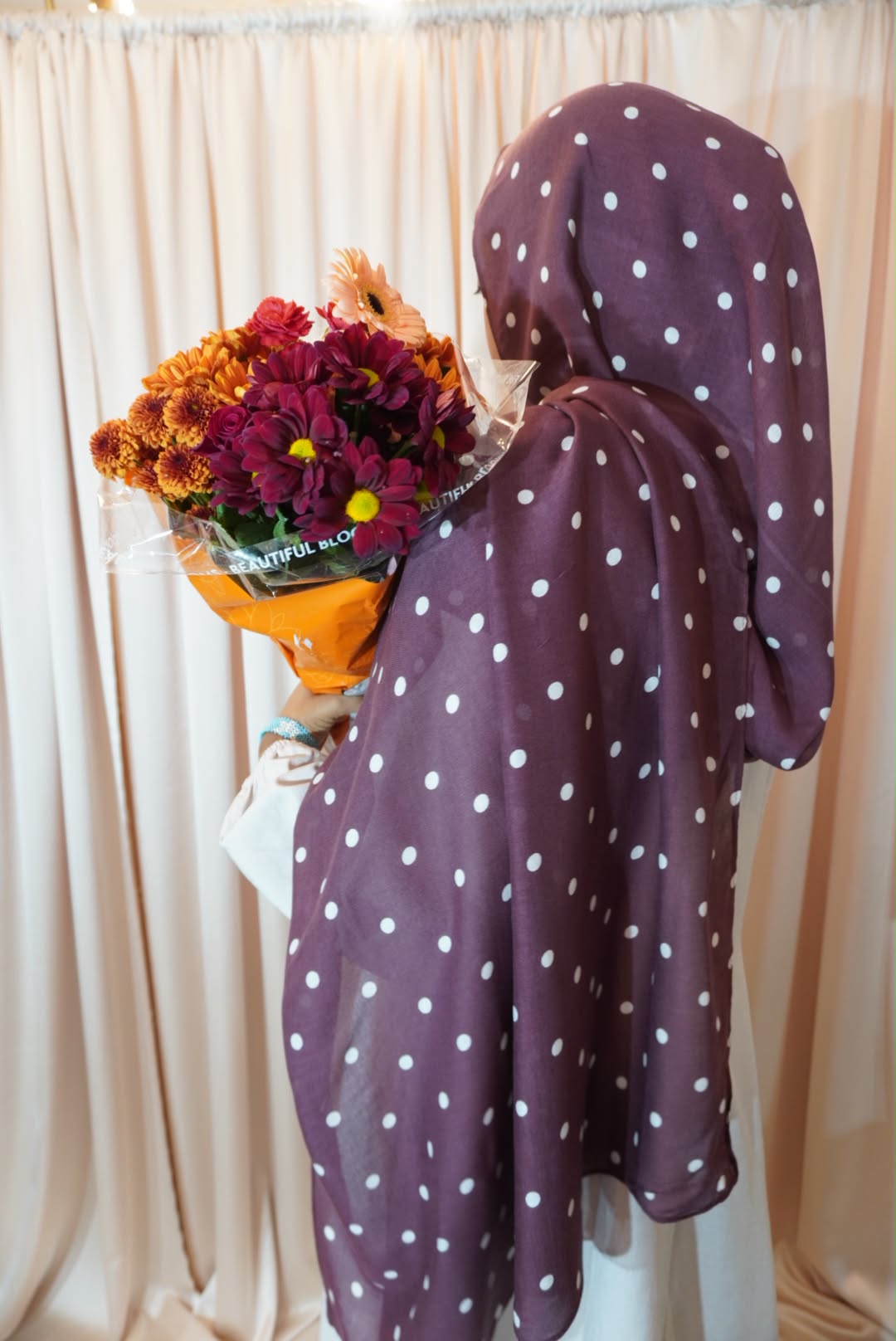 Plum Polka Dot Modal Hijab