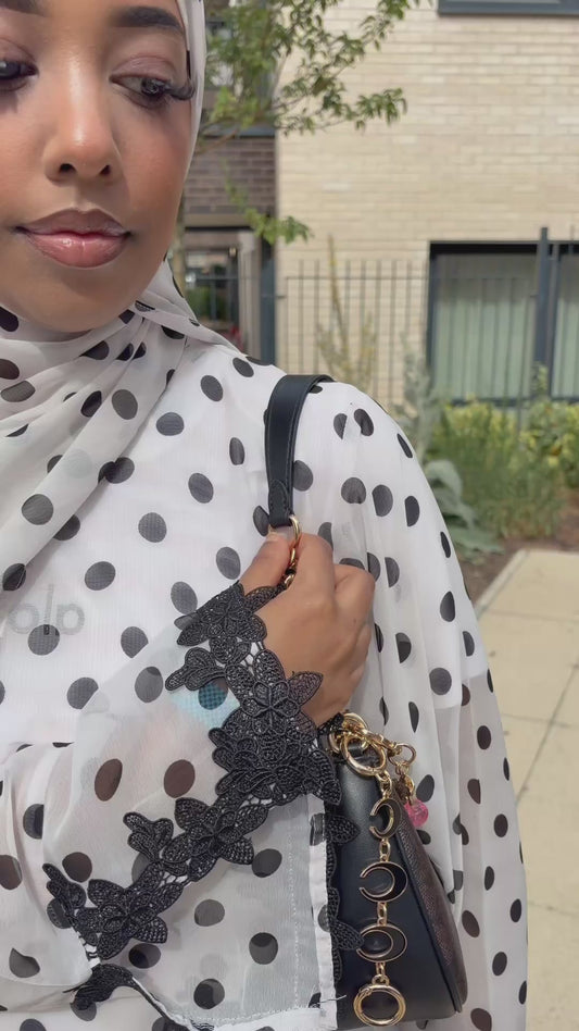 Polka dot Abaya