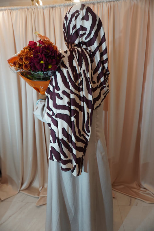 Zebra Stretch Jersey Hijab