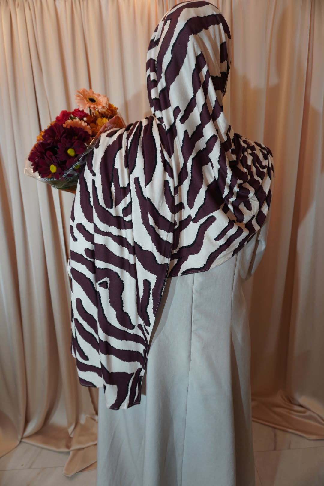 Zebra Stretch Jersey Hijab